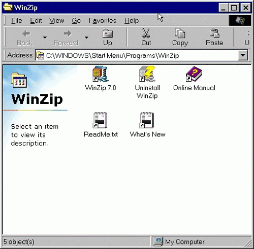 WinZip Explorer Programs