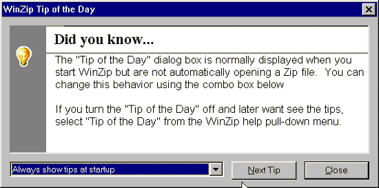 WinZip Tip of the Day